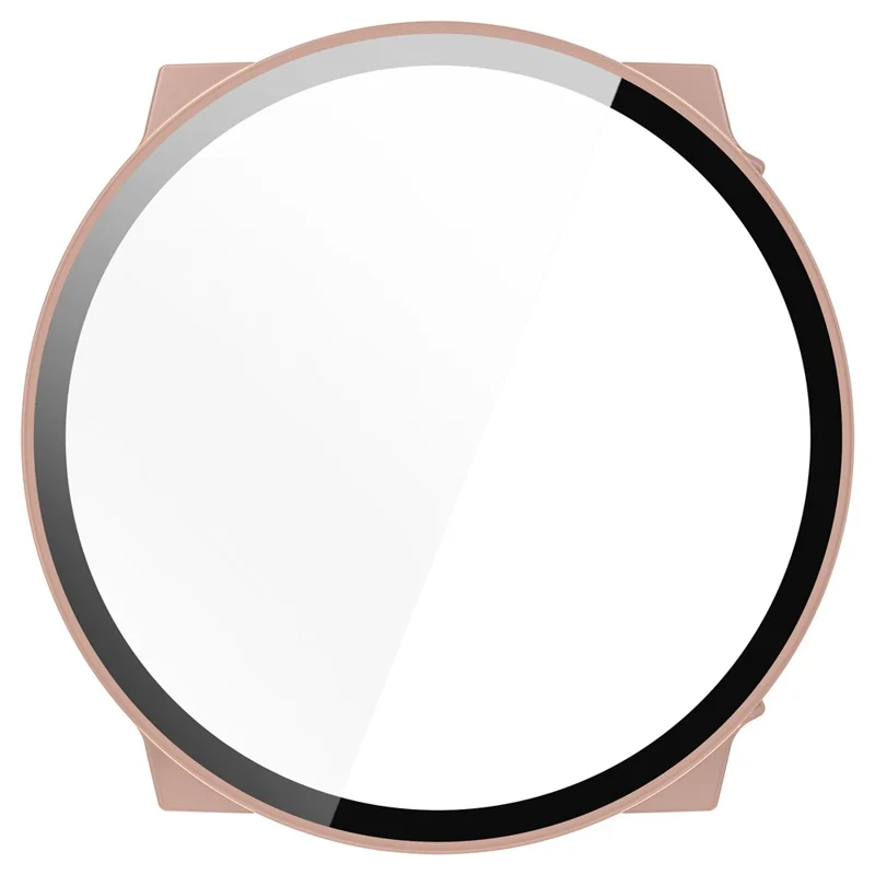 For Suunto Race S PC Cover Watch Frame Case with Tempered Glass Screen Film - Pink