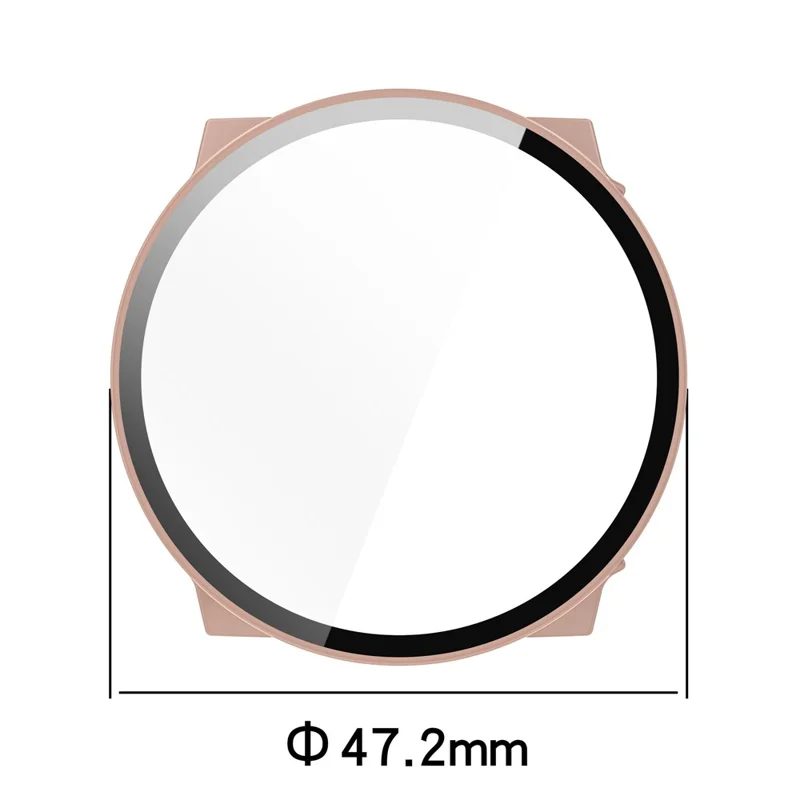 For Suunto Race S PC Cover Watch Frame Case with Tempered Glass Screen Film - Pink