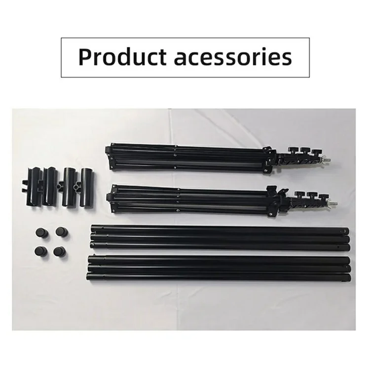 Écran de projecteur de 120 pouces 16:9 à haute luminosité pliable avec rideau anti-lumière à grille blanche et kit de trépied