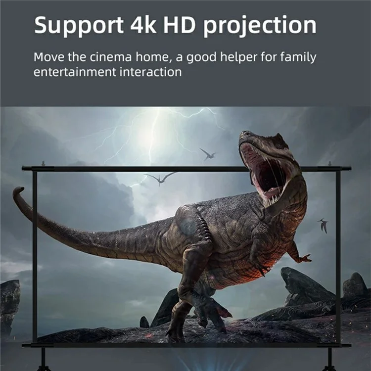 Écran de projecteur de 120 pouces 16:9 à haute luminosité pliable avec rideau anti-lumière à grille blanche et kit de trépied