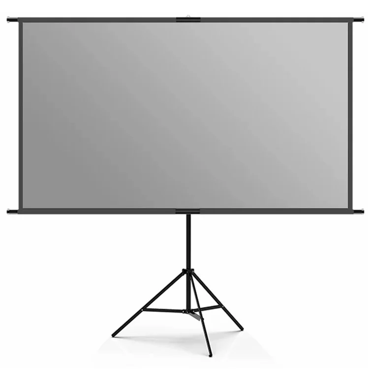 120 Inch Grey Projector Screen 16:9 Anti-Light Curtain HD 4K Projection Screen with Tripod