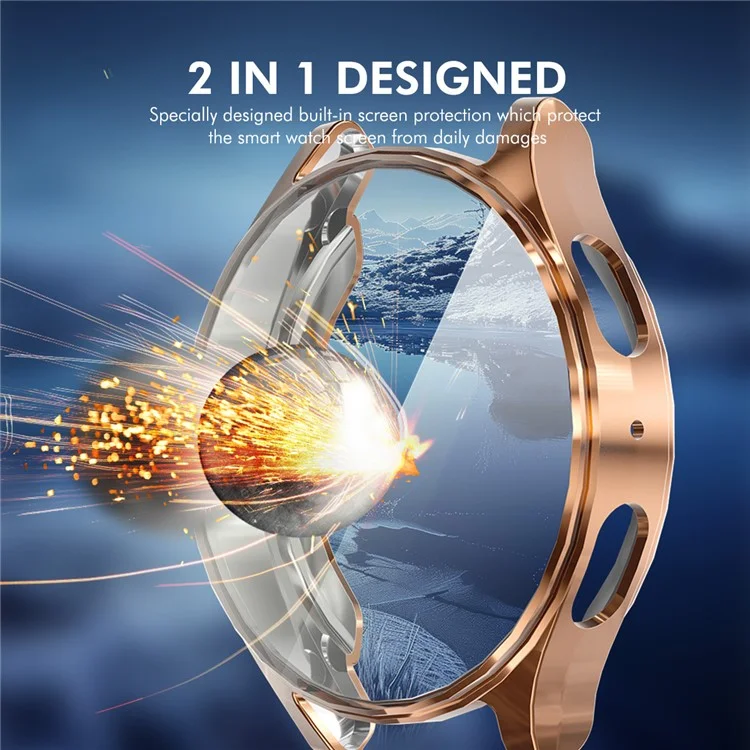 ENKAY HAT PRINCE для защитного чехла из TPU для Samsung Galaxy Watch7 40 мм с встроенной пленкой для экрана - Rose Gold