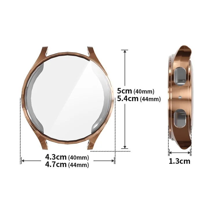 ENKAY HAT PRINCE для защитного чехла из TPU для Samsung Galaxy Watch7 40 мм с встроенной пленкой для экрана - Rose Gold
