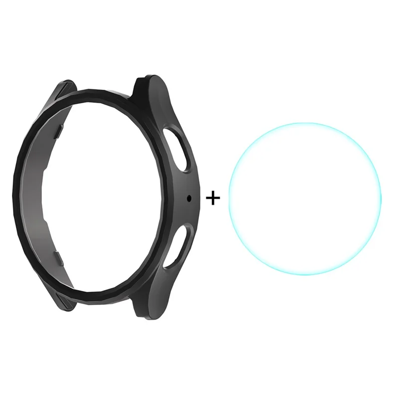 ENKAY HAT PRINCE Para Samsung Galaxy Watch7 40mm Caja PC Protector de Reloj con Película de Pantalla de 0.2mm 9H - Negro