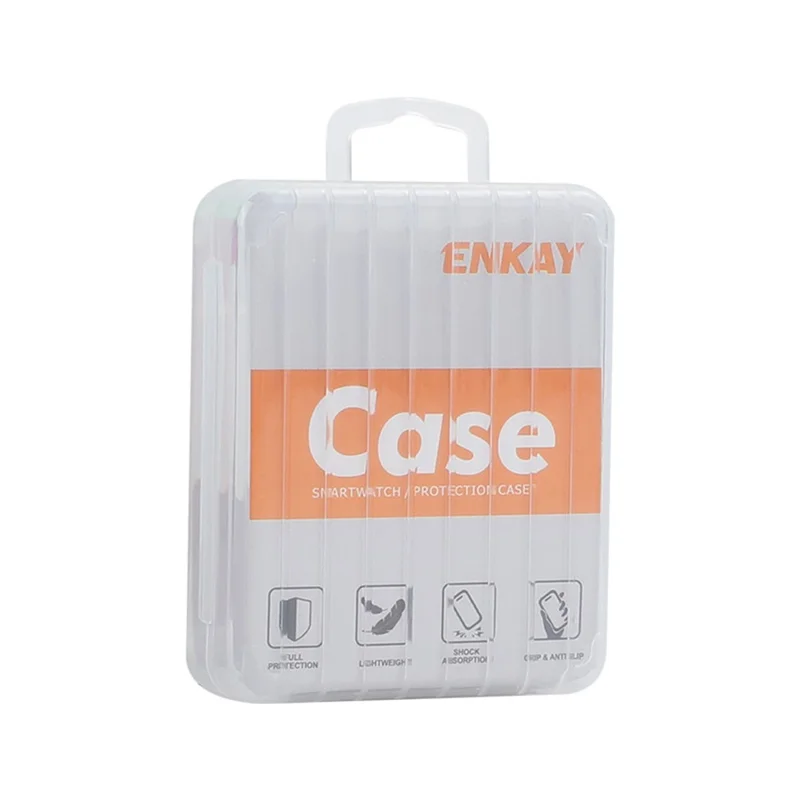 ENKAY HAT PRINCE Para Samsung Galaxy Watch7 40mm Caja PC Protector de Reloj con Película de Pantalla de 0.2mm 9H - Negro