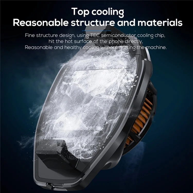 MEMO DL22 Mobile Phone Semiconductor Back Clip Cooling Radiator PUBG Game Cooler for iOS Android - Black
