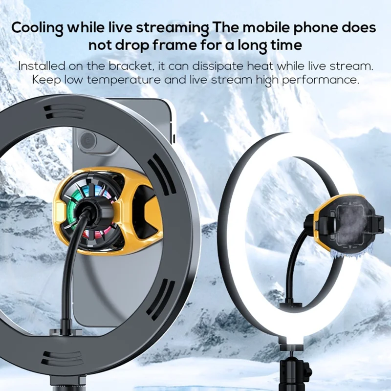 MEMO DL22 Mobile Phone Semiconductor Back Clip Cooling Radiator PUBG Game Cooler for iOS Android - Yellow
