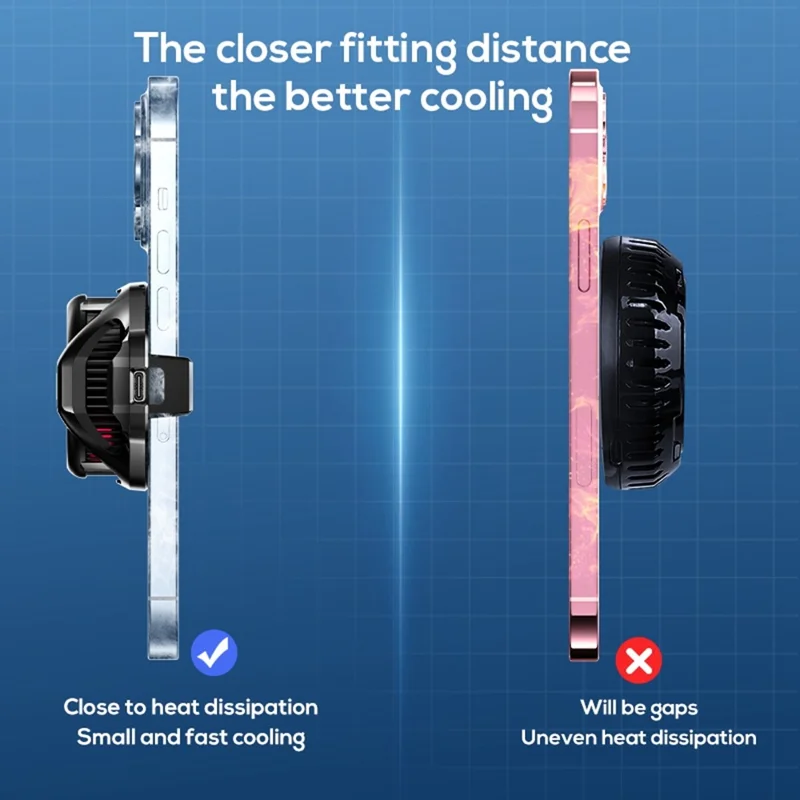 MEMO DL22 Mobile Phone Semiconductor Back Clip Cooling Radiator PUBG Game Cooler for iOS Android - Yellow