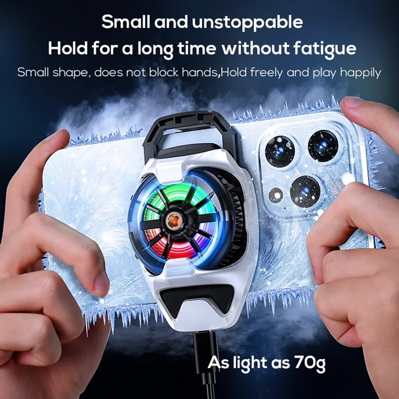 MEMO DL22 Mobile Phone Semiconductor Back Clip Cooling Radiator PUBG Game Cooler for iOS Android - Yellow