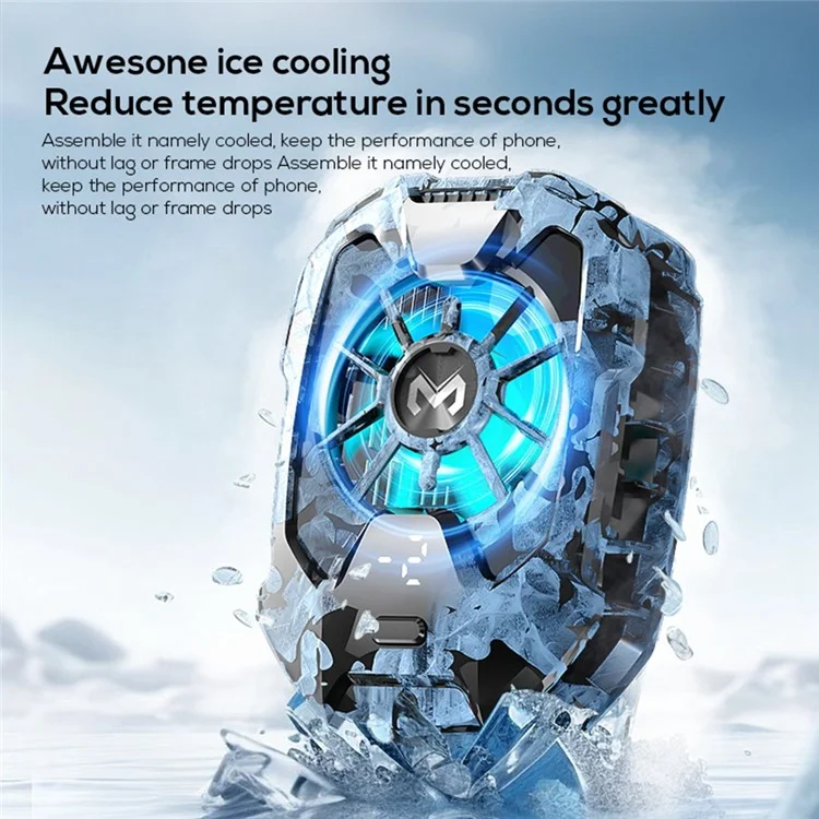 Memo DLA8 Mobile Phone Полупроводник Cooler Cooler Back Clip Fast Cooling Fan Radiator Для Ios Android (базовая Версия)
