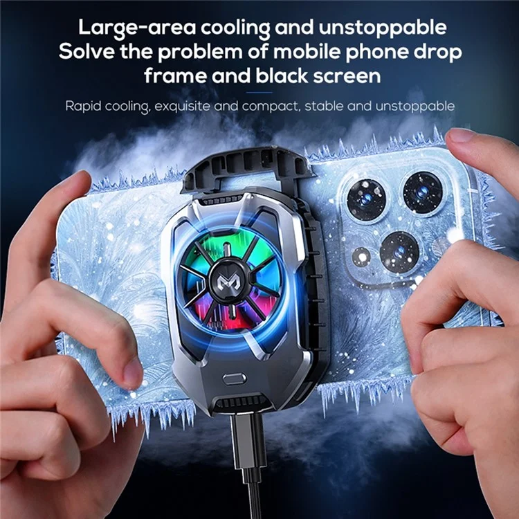 Memo DLA8 Mobile Phone Полупроводник Cooler Cooler Back Clip Fast Cooling Fan Radiator Для Ios Android (базовая Версия)
