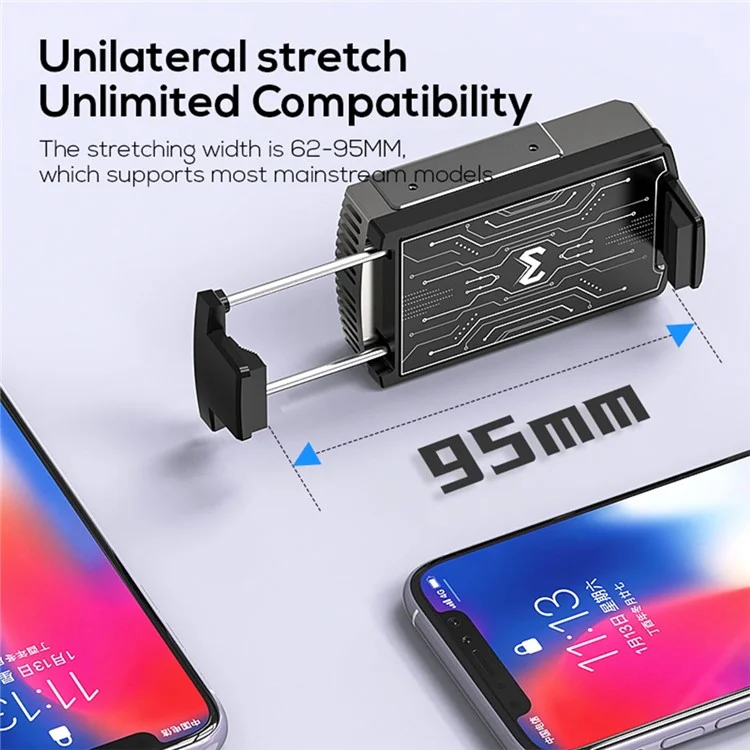 MEMO DL08 PUBG Gaming Mobile Phone Radiator Semiconductor Cooling Fan for iOS Android - Iron Grey