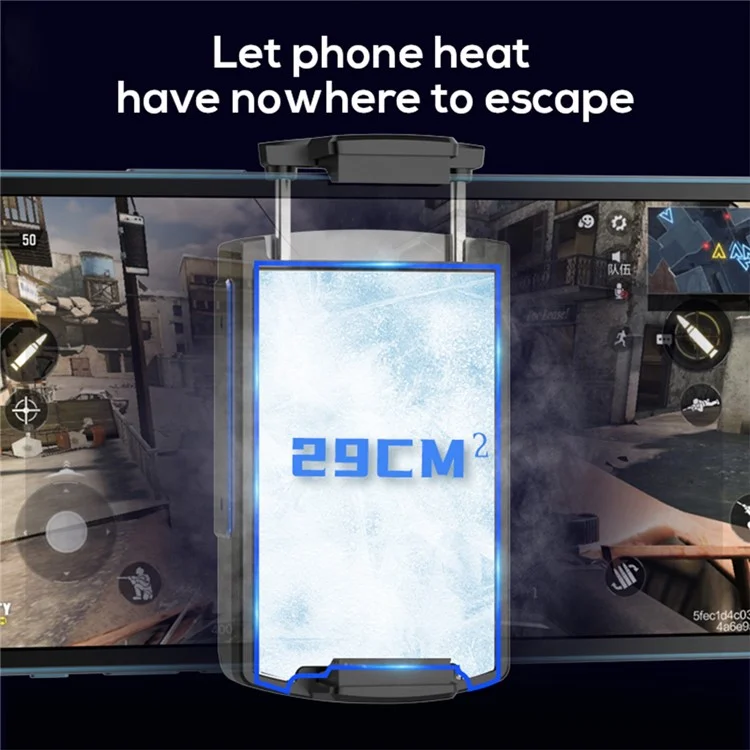 MEMO DL08 PUBG Gaming Mobile Phone Radiator Semiconductor Cooling Fan for iOS Android - Iron Grey