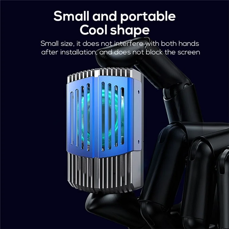 MEMO DL08 PUBG Gaming Mobile Phone Radiator Semiconductor Cooling Fan for iOS Android - Iron Grey