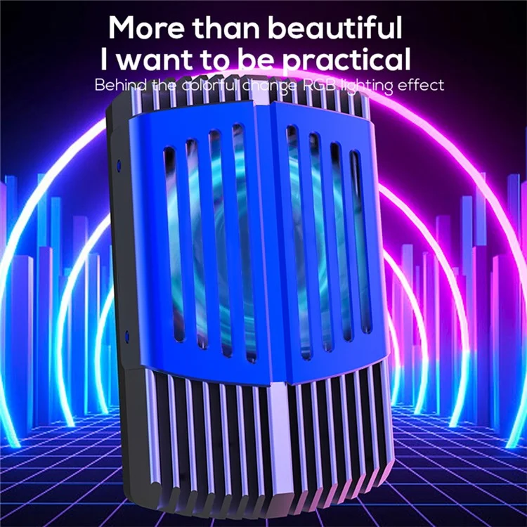 MEMO DL08 PUBG Gaming Mobile Phone Radiator Semiconductor Cooling Fan for iOS Android - Iron Grey