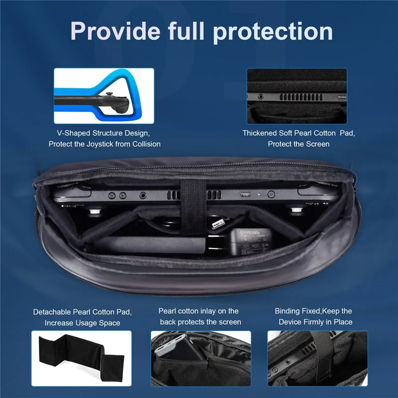 Startrc Games Handheld Game Console Carreira Bag pu Couro Crossbody Travel Bag - Preto