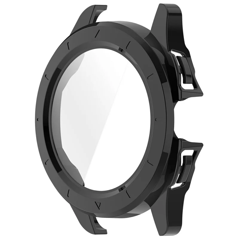 For Xiaomi Watch S4 Sport Watch Case Hard PC Cover with Tempered Glass Screen Film - Black