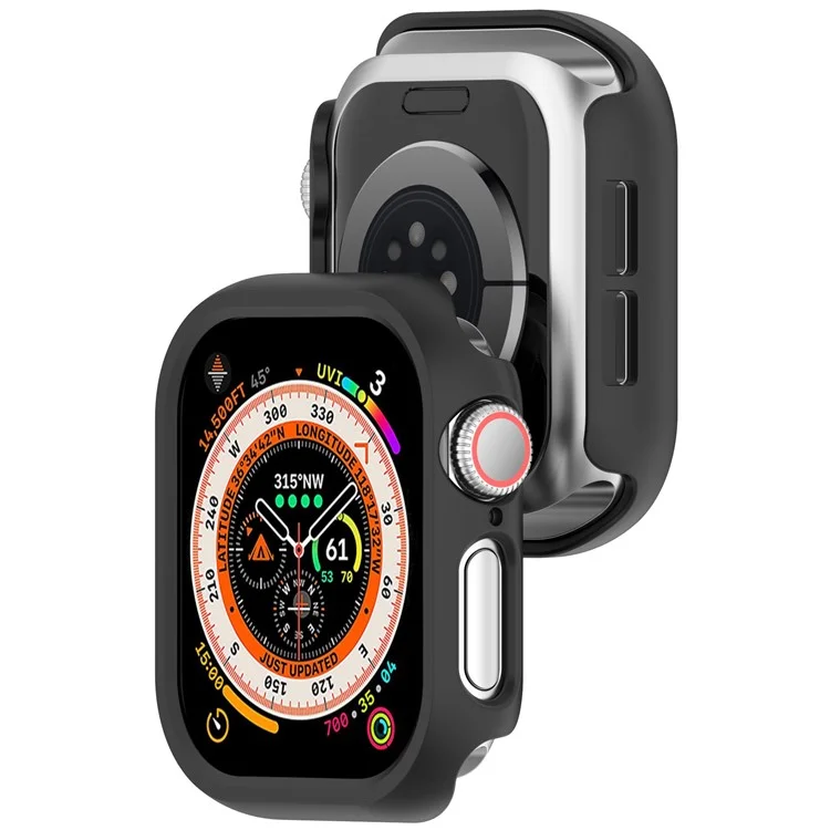 Para Apple Watch Series 10 42mm Cubierta Protectora Recortada PC Frame Case - Negro