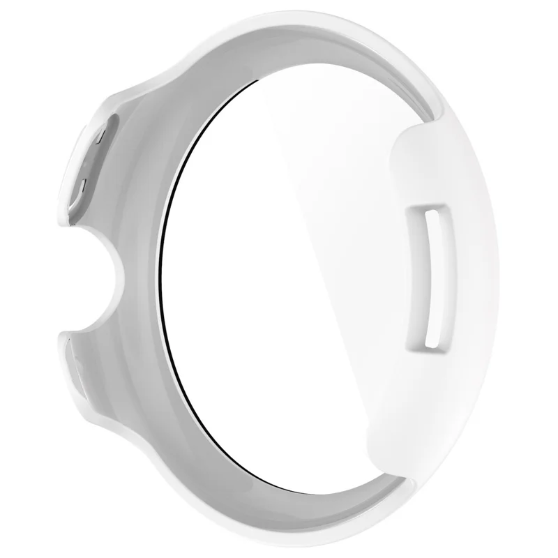 Per Google Pixel Watch 3 41mm Watch Case Hard PC Cover con Pellicola Protettiva in Vetro Temperato - Bianco
