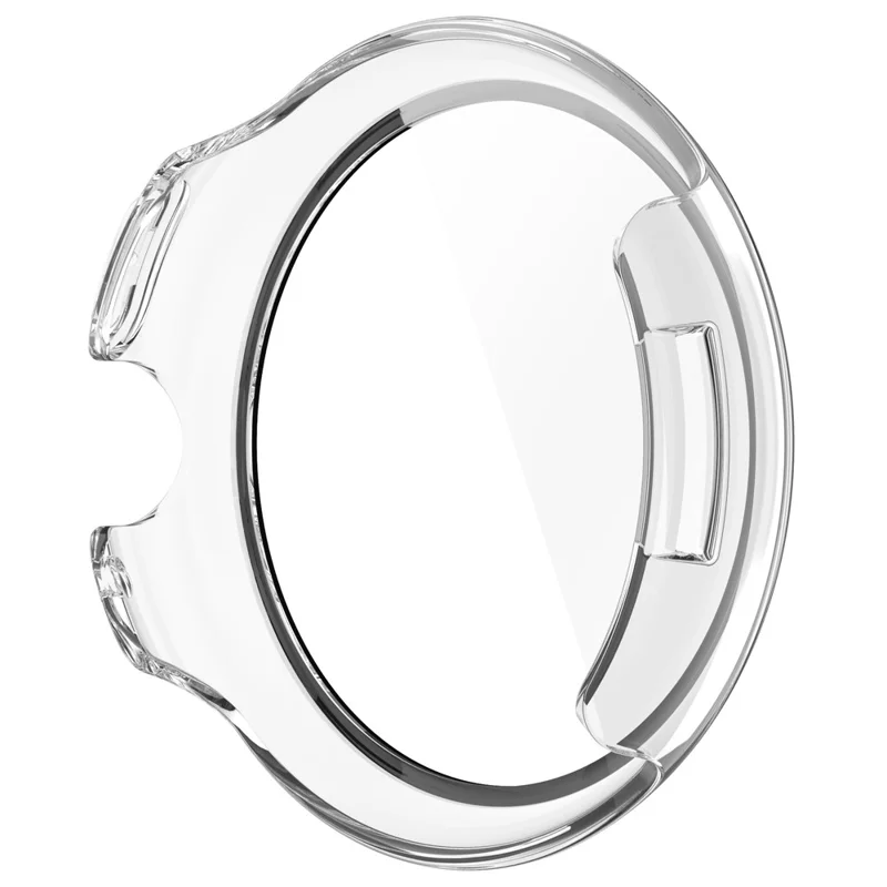 For Google Pixel Watch 3 41mm Watch Case Hard PC Cover with Tempered Glass Screen Film - Transparent