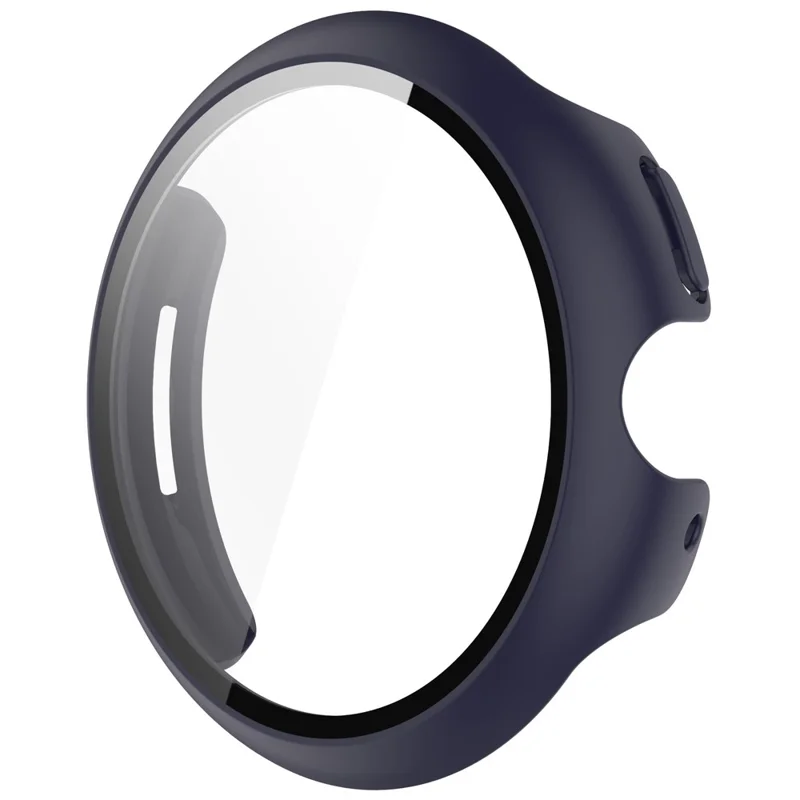 Per Google Pixel Watch 3 41mm Watch Case Hard PC Cover con Pellicola Protettiva in Vetro Temperato - Blu Notte