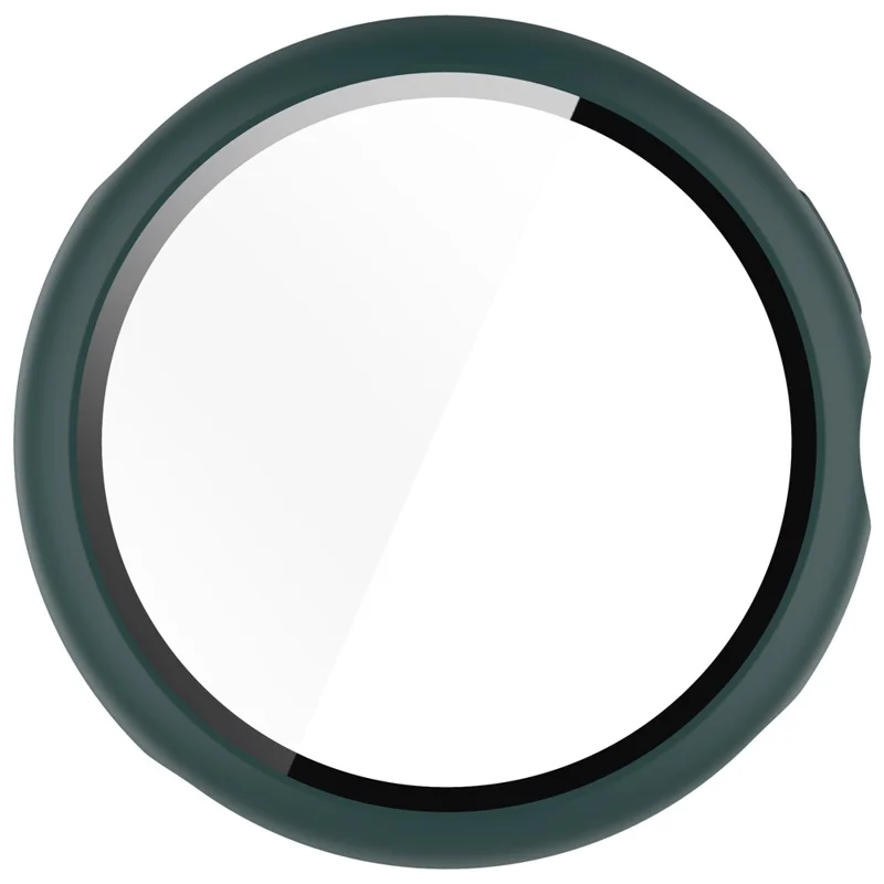 For Google Pixel Watch 3 45mm Watch Cover Hard PC Case with Tempered Glass Screen Film - Emerald Green