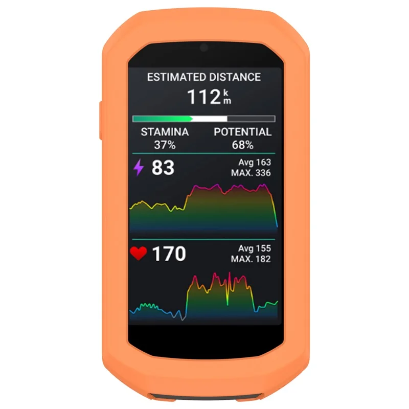 Silicone Case for Garmin Edge 1050 Bike Computer Half Cover Anti-Scratch Protective Cover - Orange