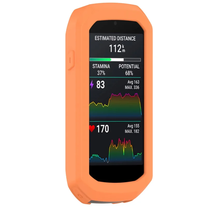 Silicone Case for Garmin Edge 1050 Bike Computer Half Cover Anti-Scratch Protective Cover - Orange