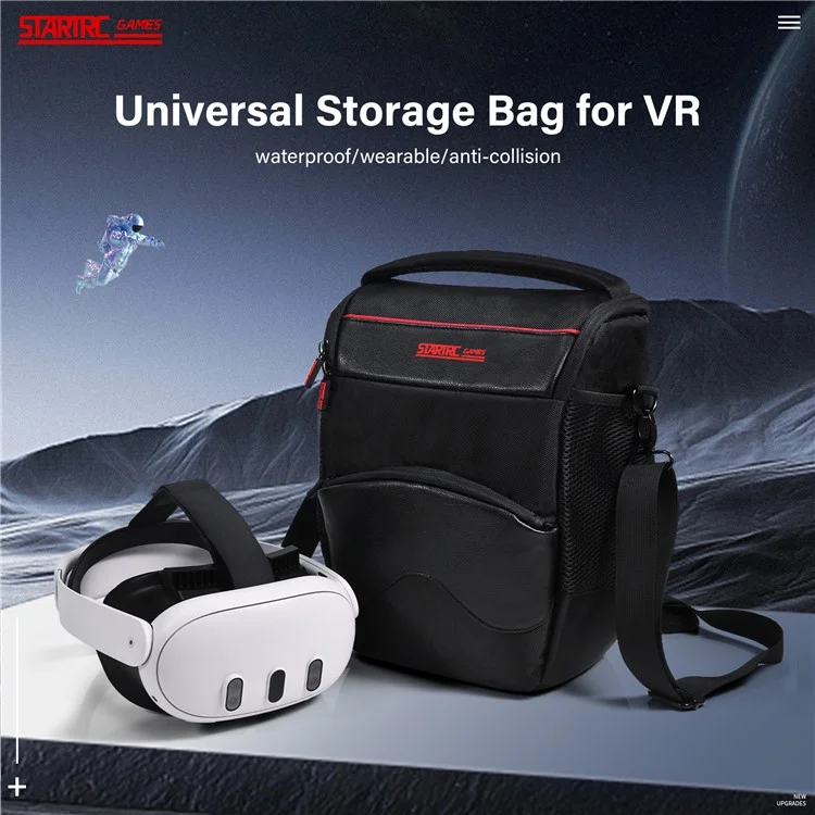 Startrc Games Handheld Game Console Traging Bag PU Leder Crossbody Reisetasche - Schwarz