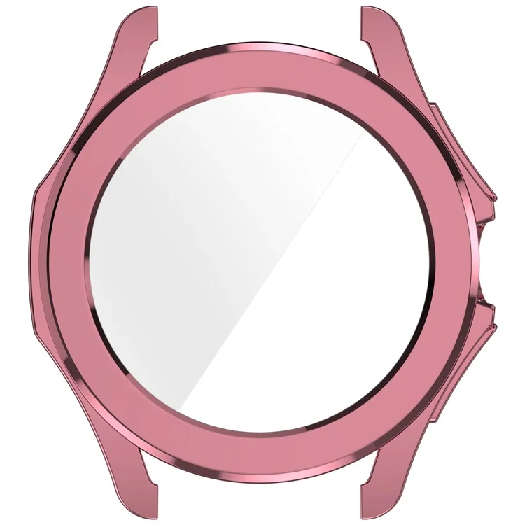 For Xiaomi Watch S4 Sport TPU Watch Case Electroplating Overall Protective Cover Built-In Screen Film - Pink