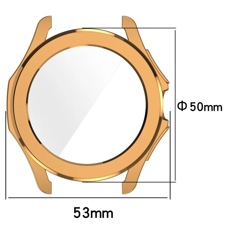 For Xiaomi Watch S4 Sport TPU Watch Case Electroplating Overall Protective Cover Built-In Screen Film - Pink