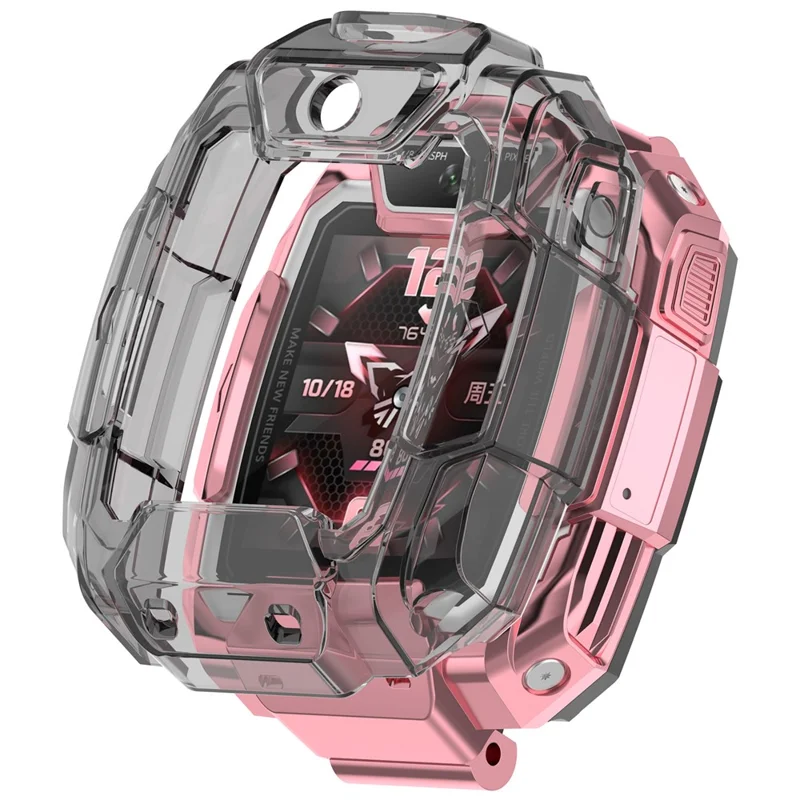 For Huawei Children's Watch 5 Pro Case Half Cover TPU Protective Frame - Transparent Black