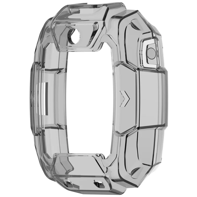 For Huawei Children's Watch 5 Pro Case Half Cover TPU Protective Frame - Transparent Black