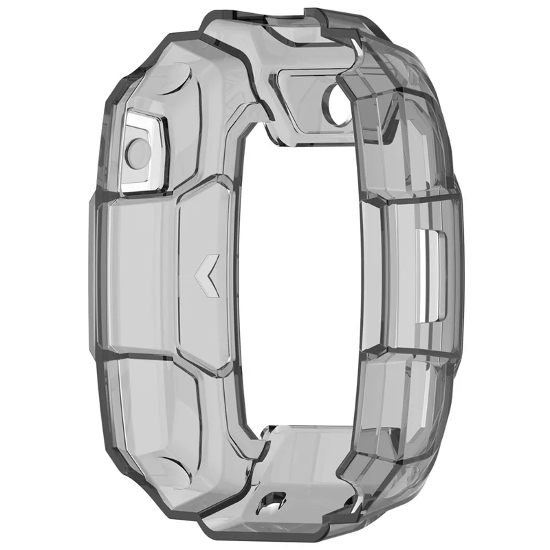 For Huawei Children's Watch 5 Pro Case Half Cover TPU Protective Frame - Transparent Black