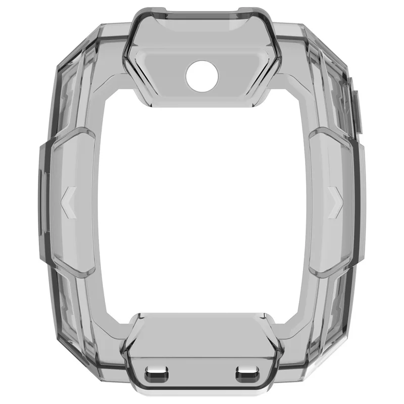 For Huawei Children's Watch 5 Pro Case Half Cover TPU Protective Frame - Transparent Black