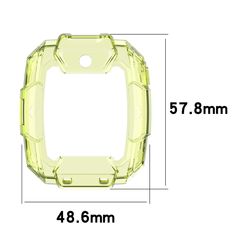 For Huawei Children's Watch 5 Pro Case Half Cover TPU Protective Frame - Transparent Black
