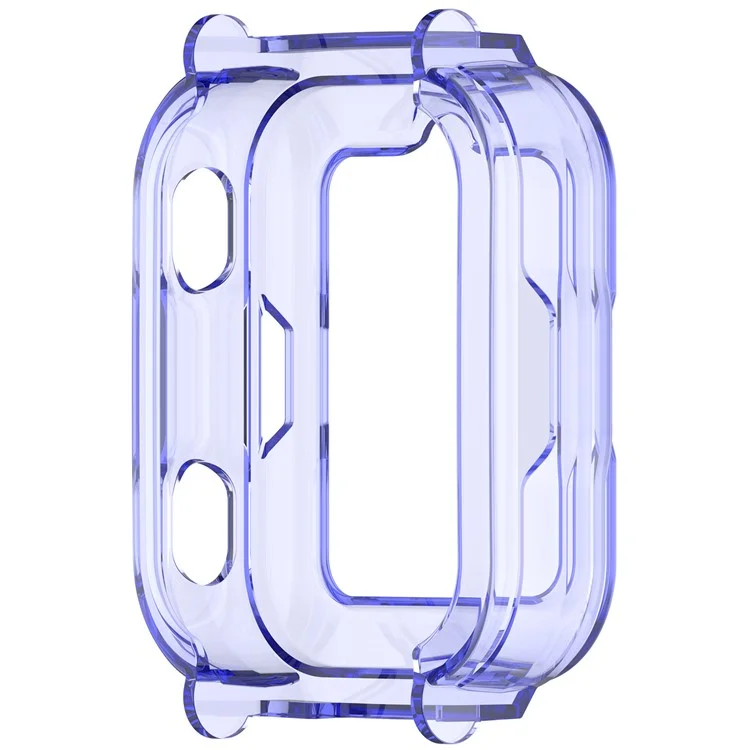 Para Huawei Children's Watch 4 Pro Watch Case Half-Cover Cubierta Protectora TPU - Azul Transparente