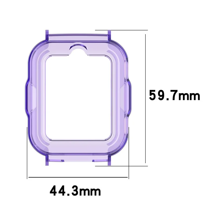 Para Huawei Children's Watch 4 Pro Watch Case Half-Cover Cubierta Protectora TPU - Azul Transparente
