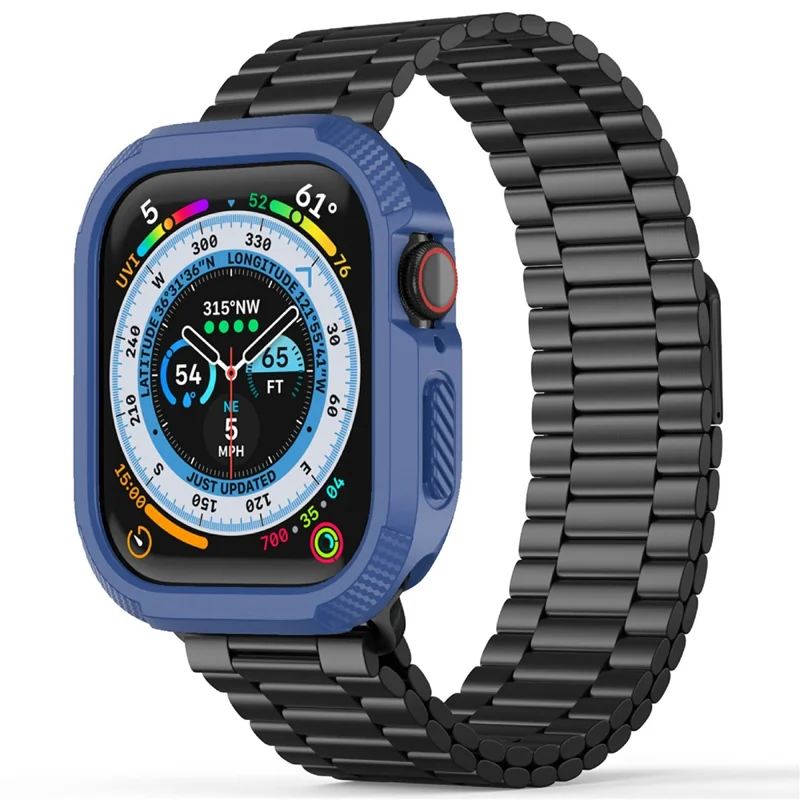 For Apple Watch Series 10 46mm Protective Cover Rugged TPU Watch Case - Blue