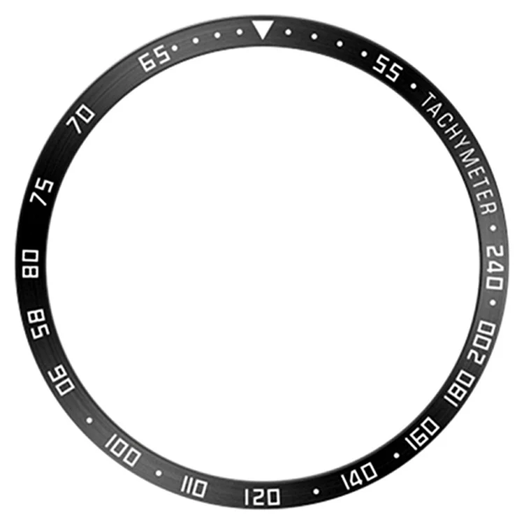 Type E for Samsung Galaxy Watch7 44mm Bezel Ring Metal Bezel Styling Dial Circle - Black / White Characters
