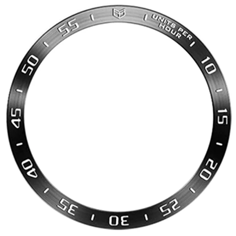 Tipo A per Samsung Galaxy Watch7 44mm Bezel Ring Metal Bezel Styling Dial Circle - Nero / Caratteri Bianchi