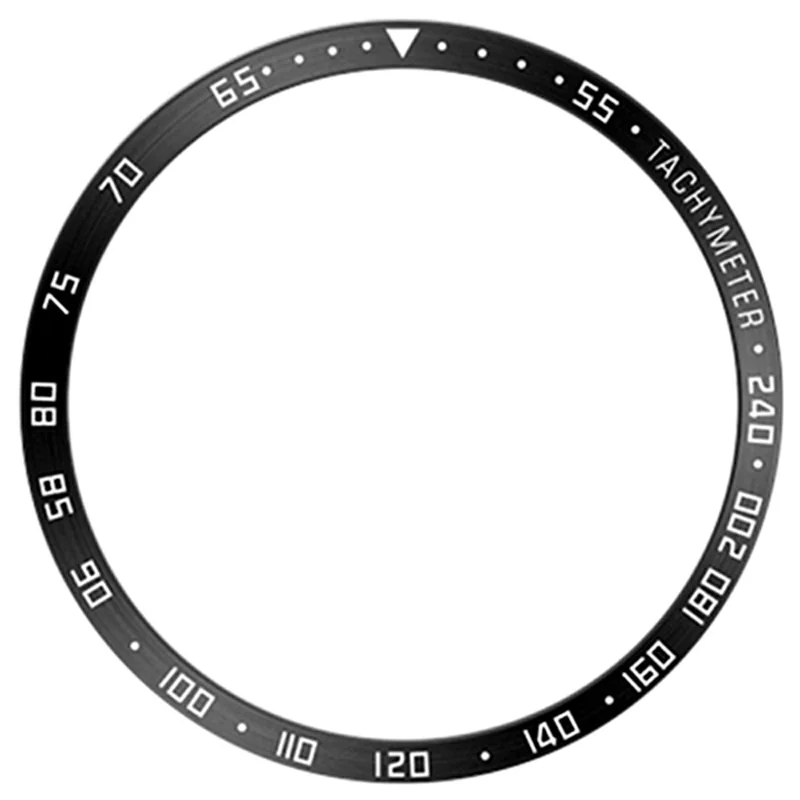 Type E for Samsung Galaxy Watch7 40mm Bezel Ring Metal Bezel Styling Dial Circle - Black / White Characters