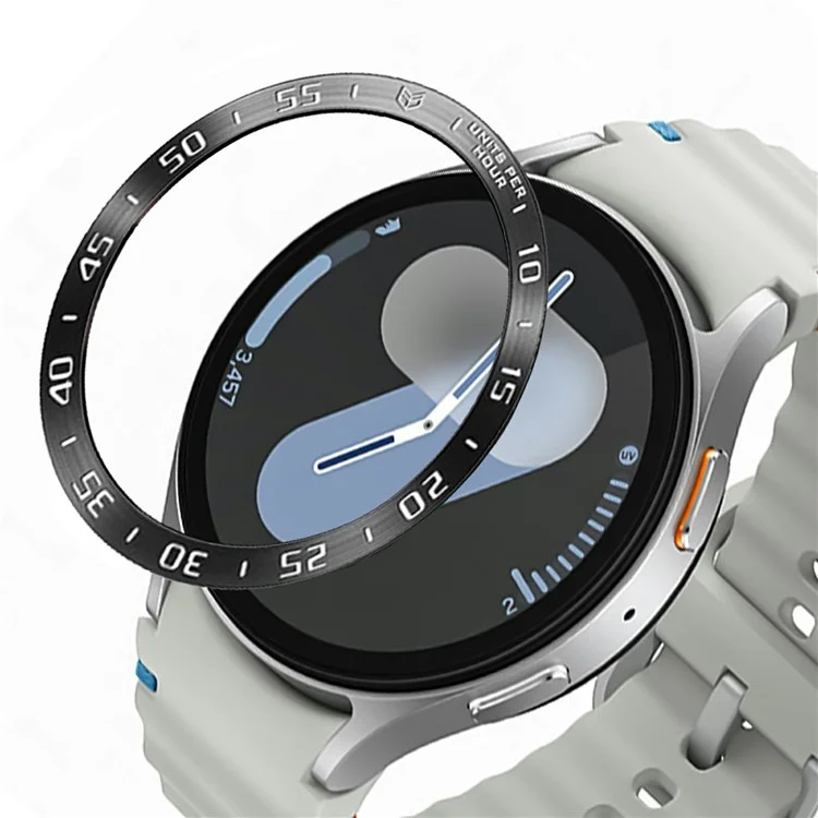 Tipo A per Samsung Galaxy Watch7 da 40 mm Bezel Ring Metal Bezel Styling Dial Circle - Caratteri neri / bianchi