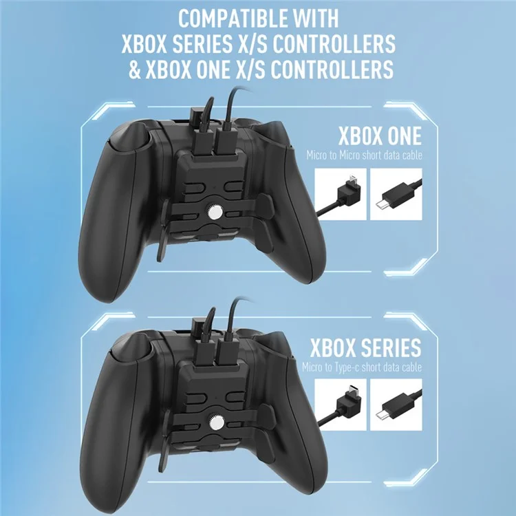 DATA FROG 4-in-1 Trigger A / B for Xbox One S X / Xbox Series S X Game Controller with Data Cable Set