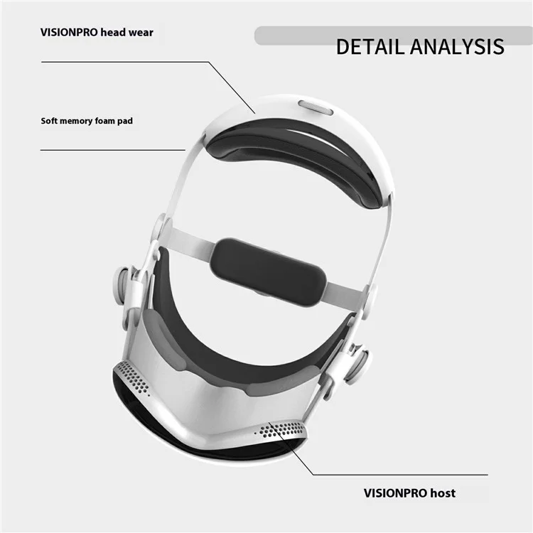 Correa ajustable para la cabeza WOLMTT para el accesorio del visor de realidad virtual Apple Vision Pro