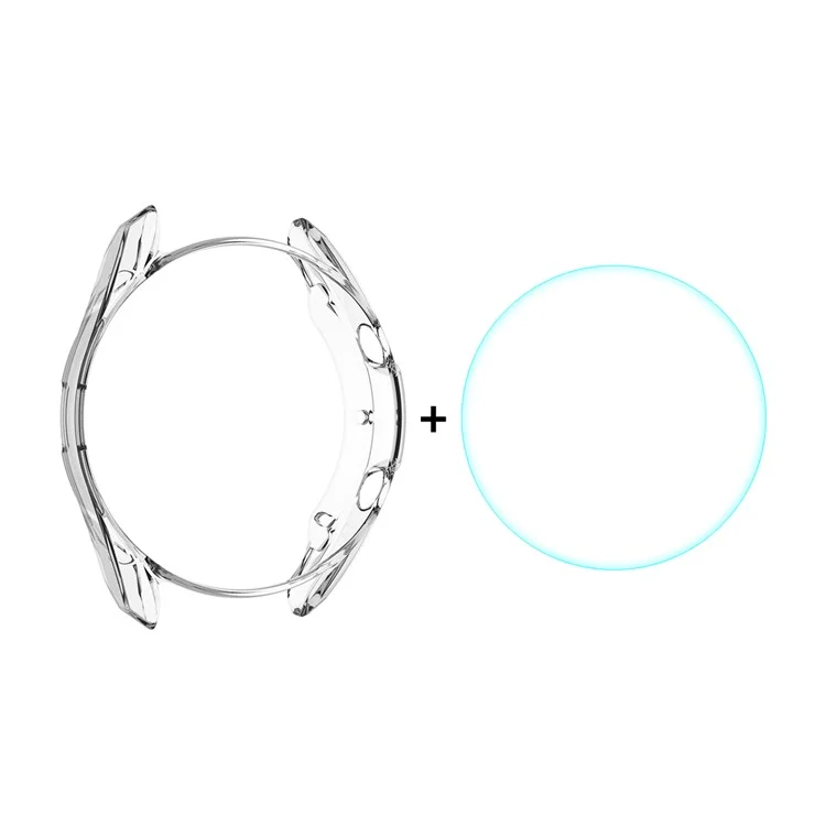 Enkay Hat-prince Полная Защита 2 в 1 Крышка Защитника 1 TPU + 0,2 мм 2,5d 9H Стеклянная Стеклянная Пленка Для Samsung Galaxy Watch3 45 мм