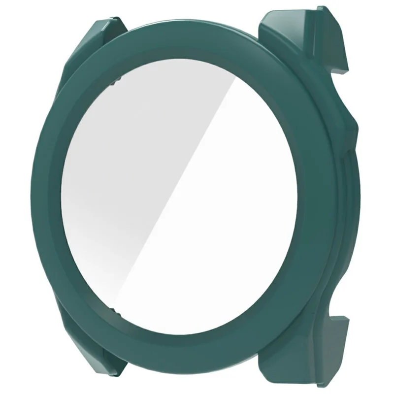 For Garmin Fenix 8 47mm AMOLED Hard PC Watch Case with Tempered Glass Screen Film - Green