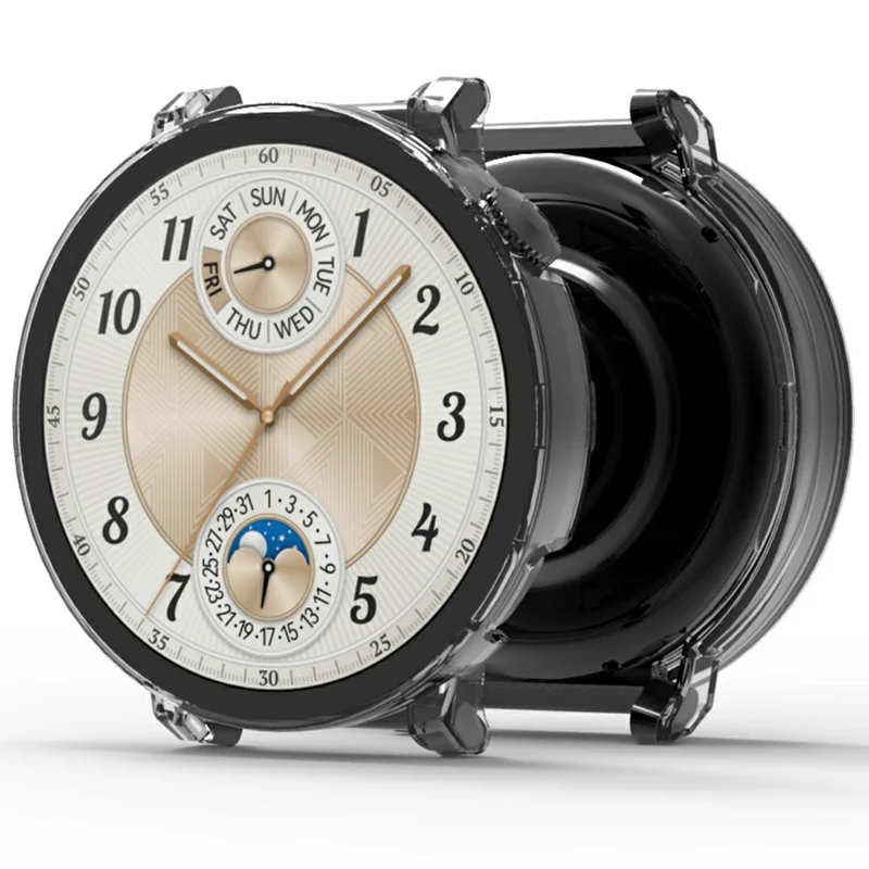 For Huawei Watch GT 5 41mm Watch Case Hard PC Cover with Tempered Glass Screen Film - Transparent