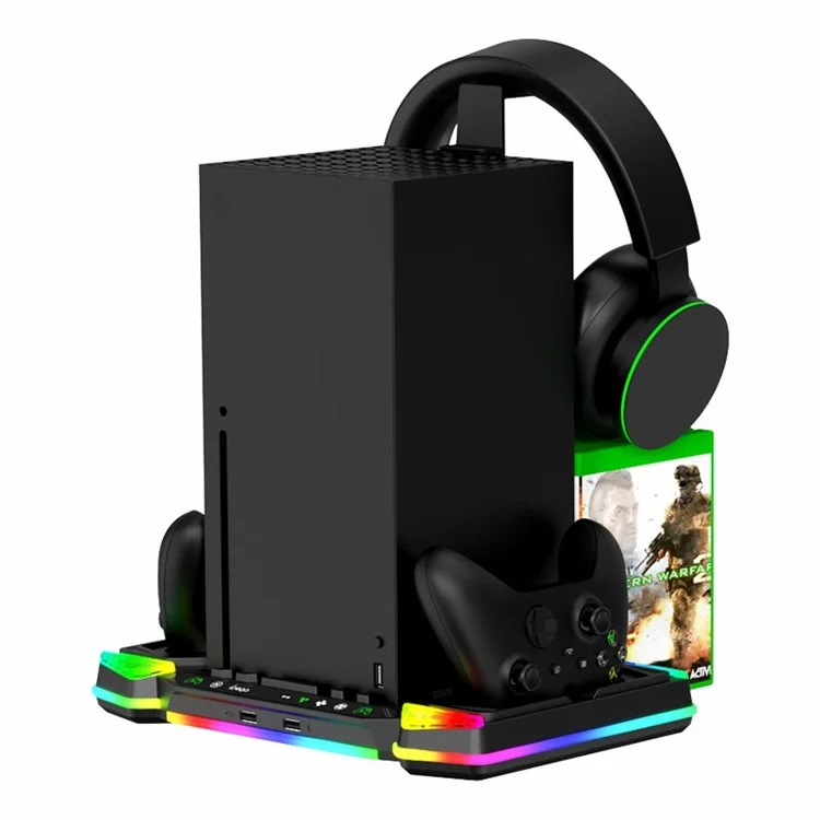 IPEGA PG-XBX025S Für Die Xbox-serie X Ladedock RGB Light Cooling Ständer Headset Hanger