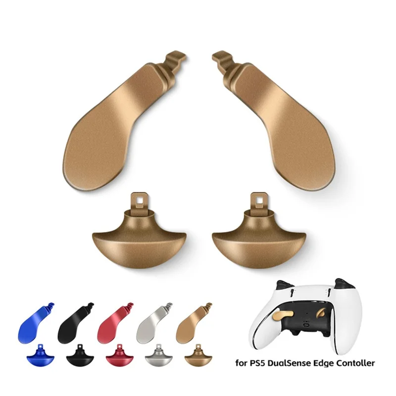 DATA FROG Reemplazo de paletas de acero inoxidable para el controlador de juego Sony PlayStation 5 Dualsense Edge - Negro